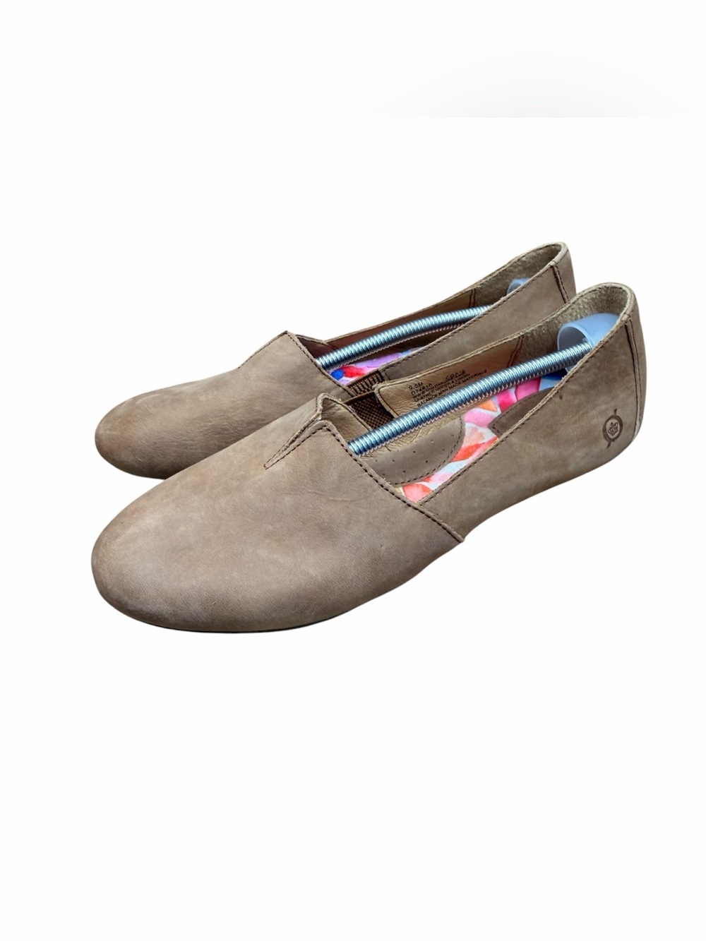 Born Women's Size 9.5M Sebra Ballet Leather D74616 Biscotto Flats Shoes Slip On